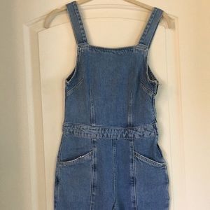 Free people denim overalls